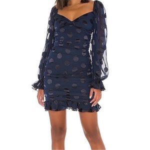 For Love and Lemons Navy Cocktail Dress